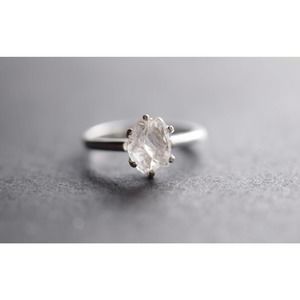 alternative raw diamond engagement ring raw crystal size 4 5 6 7 8 8 9 1…